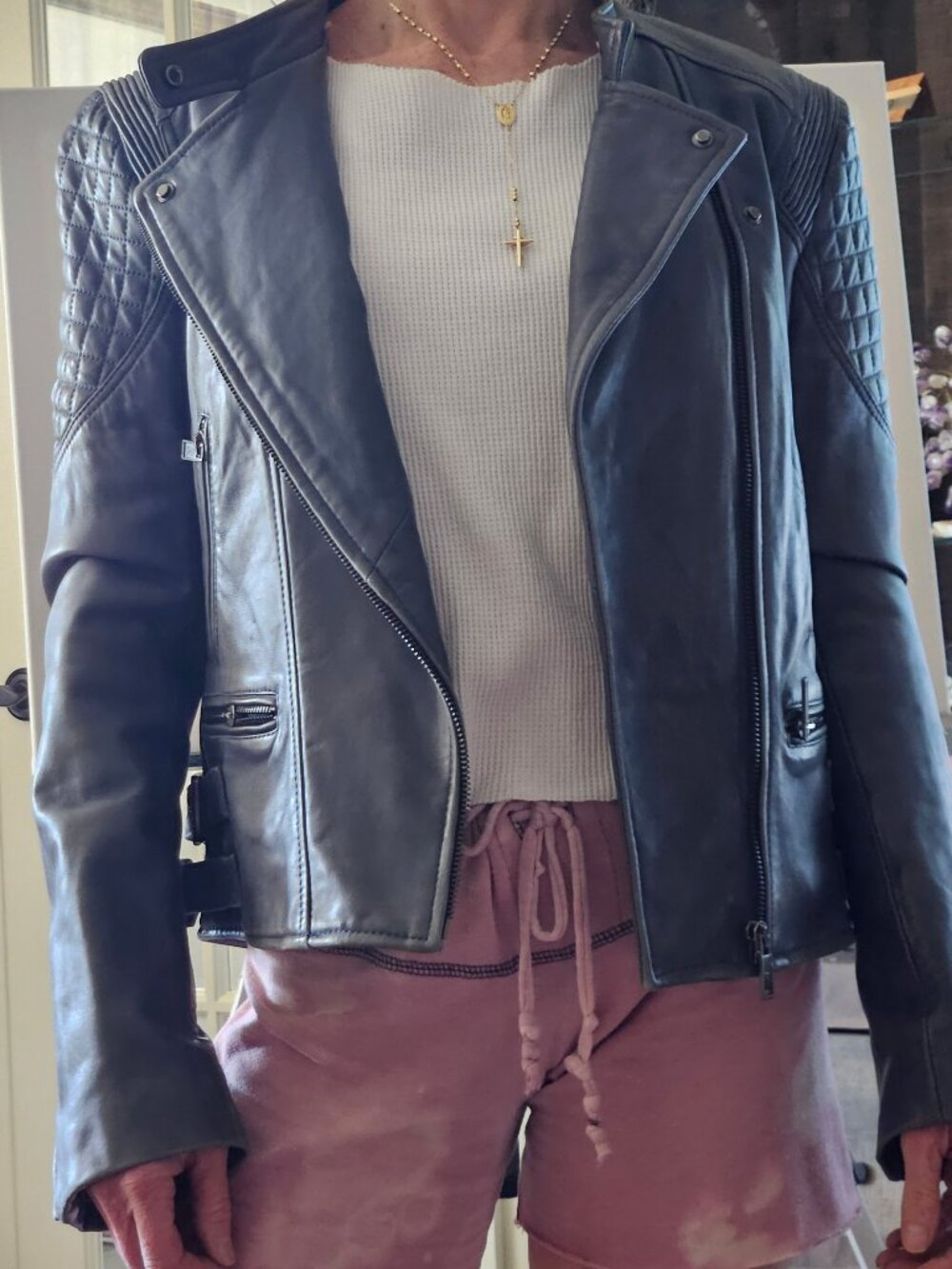 R Paris leather jacket